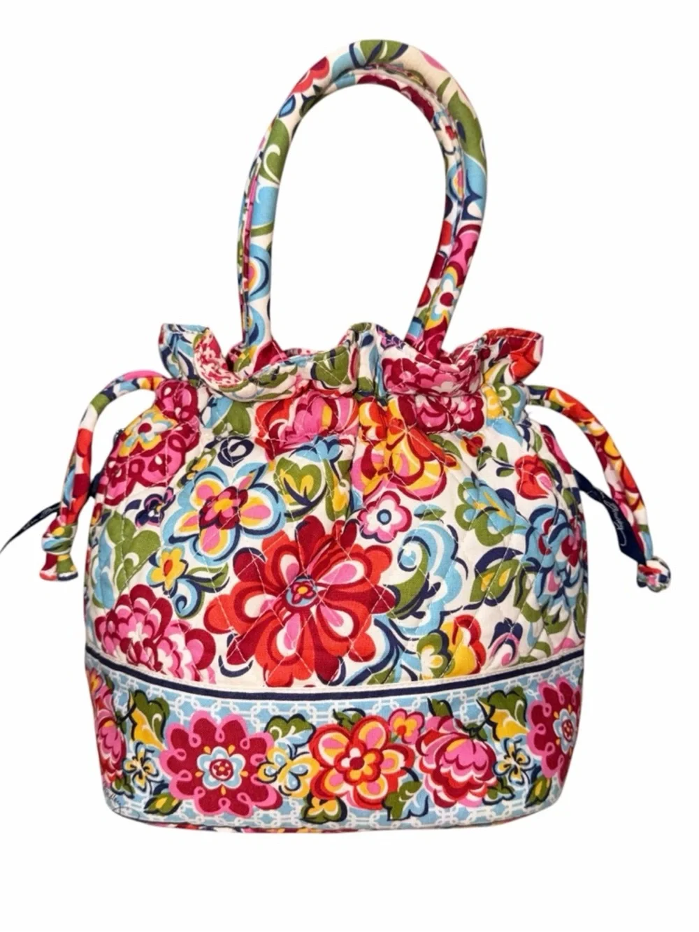 Vera Bradley Hope Garden Floral Drawstring Bucket Totet - Picture 2 of 8